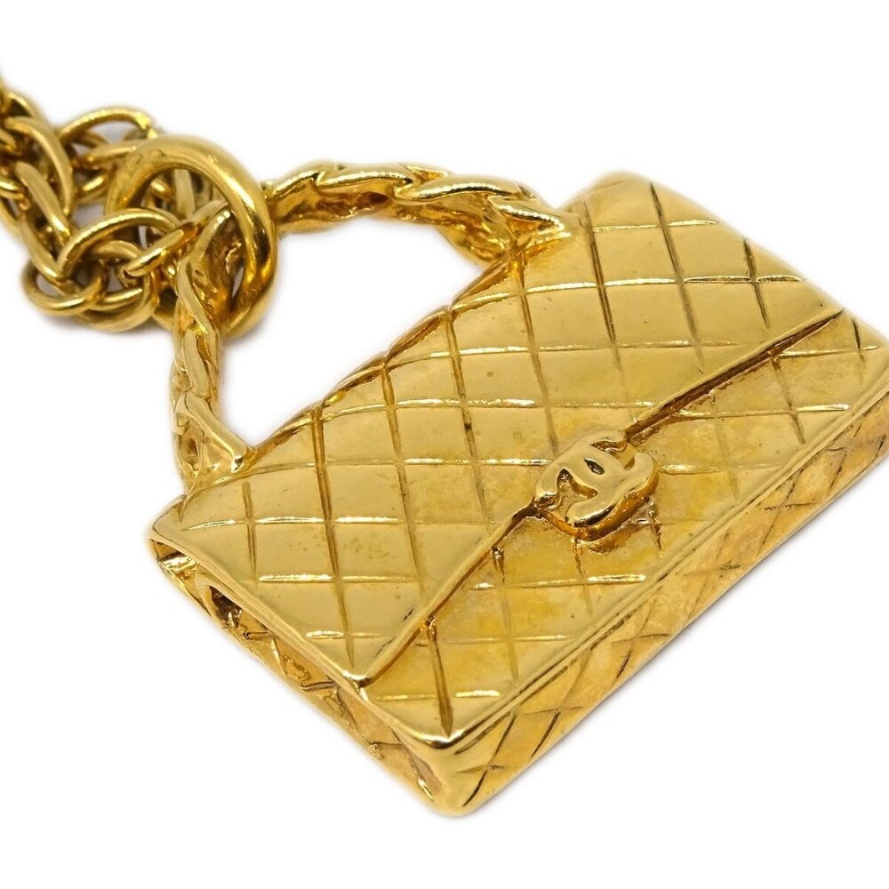 Chanel Bag Chain Pendant Necklace Gold 95P 123838 - Picture 2 of 4